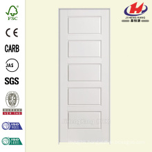 28 in. x 80 in. Solidoor Riverside Smooth 5-Panel Equal Solid Core Primed Composite Single Prehung Interior Door